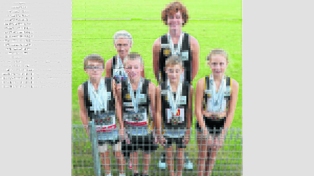 MEDAL HAUL: Front, Jonah Williams, Kris Morris, Fletcher Sharpe and Emma Miller-Williams, and back, Jacarna Bain-Fenton and Jeremy Smith.