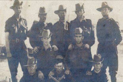 Lost: Pictured back row, far left is Private Victor Emanuel Farr.