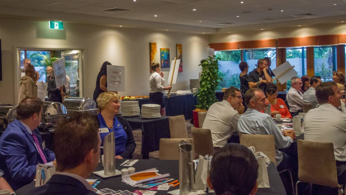 Young clients of The Mai-Wel Group took part in a demonstration at the Maitland Business Chamber breakfast on March 16 to highlight the number of worthwhile potential young employees exist for businesses in the Maitland area.