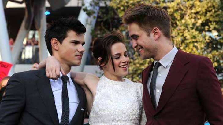 <i>Twilight</i>'s Taylor Lautner, Kristen Stewart and Robert Pattinson in happier times. In the meantime, Stewart's <i>Snow White</i> co-star Liberty Ross has posted a picture of a condor on her blog, sparking fevered speculation...