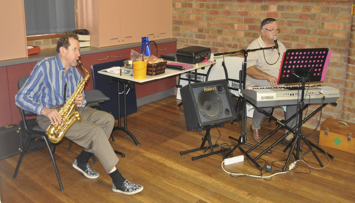 ENTERTAINMENT: Jeff Travis on the saxophone and Ron Jackson on the keyboard provided the musical entertainment on the day.