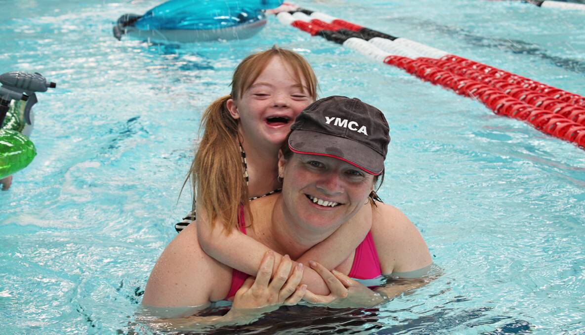 OPPORTUNITY: Chloe Hancock and Kurri Aquatic Centre manager and swimming teacher Kate Grigor, excited to be part of the upcoming YMCA Swimathon.
