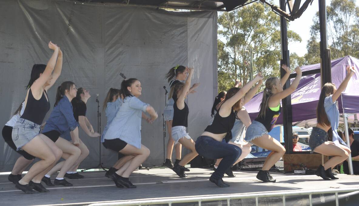 CESSNOCK RELAY FOR LIFE 2013: Kirsty Gunther Academy of Dance dancers performing at Cessnock Relay For Life. Photo: The Advertiser.