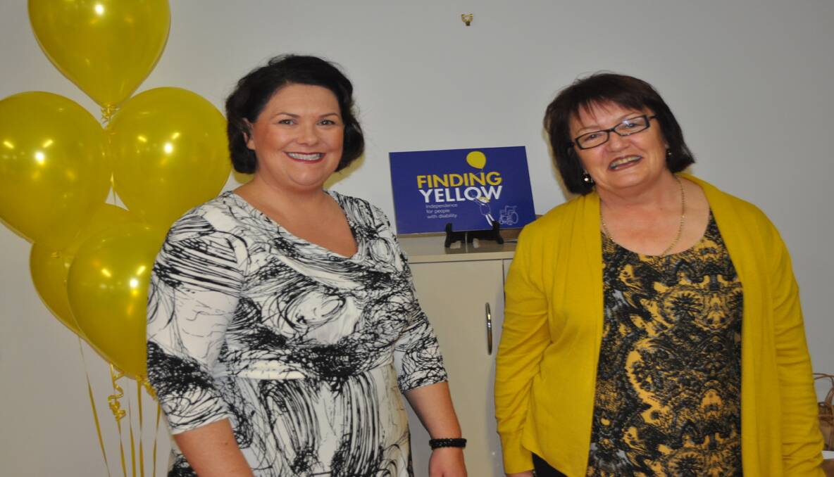 2HD presenter Meryl Swanson and Finding Yellow service manager Jenny Field.