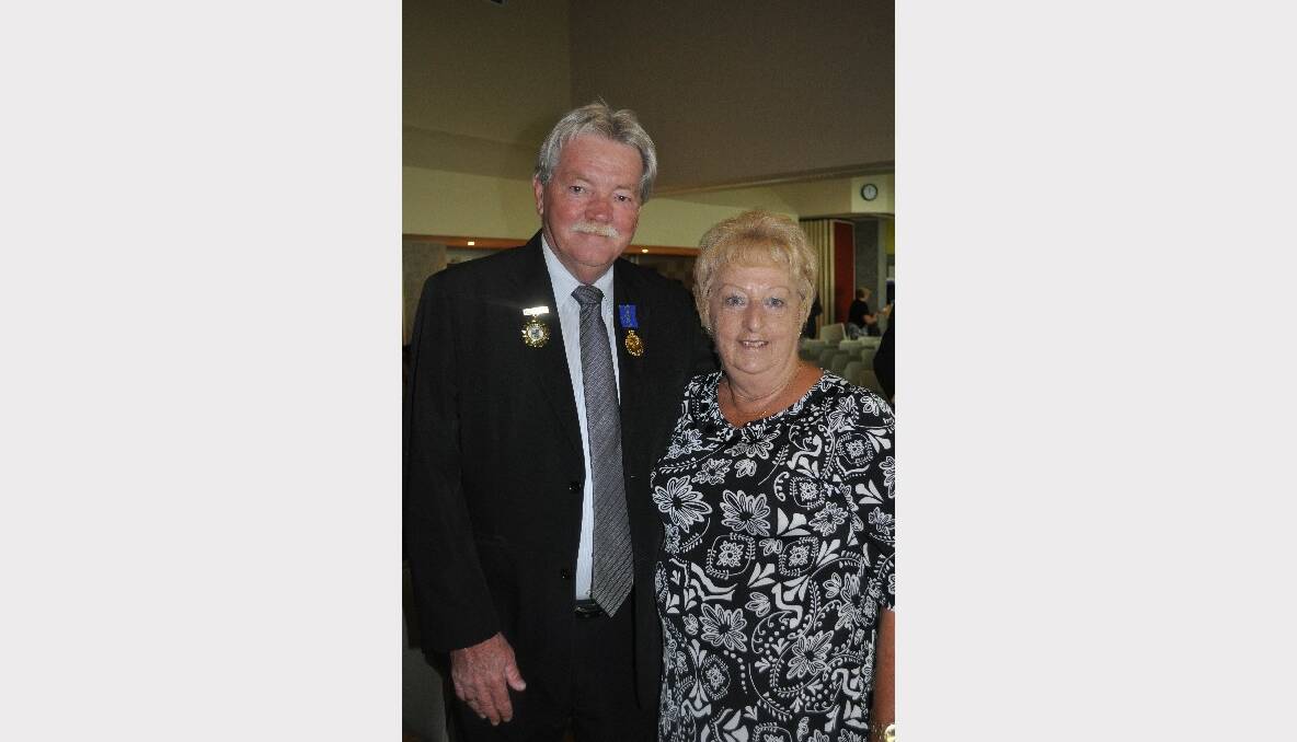 Freeman of the City of Cessnock, Bruce Wilson OAM and his wife Margaret.