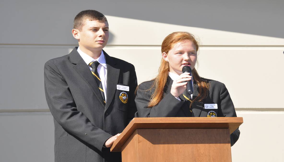Senior School reprasentatives Matt Brazier and Eliza Kelly shared their reflections. 