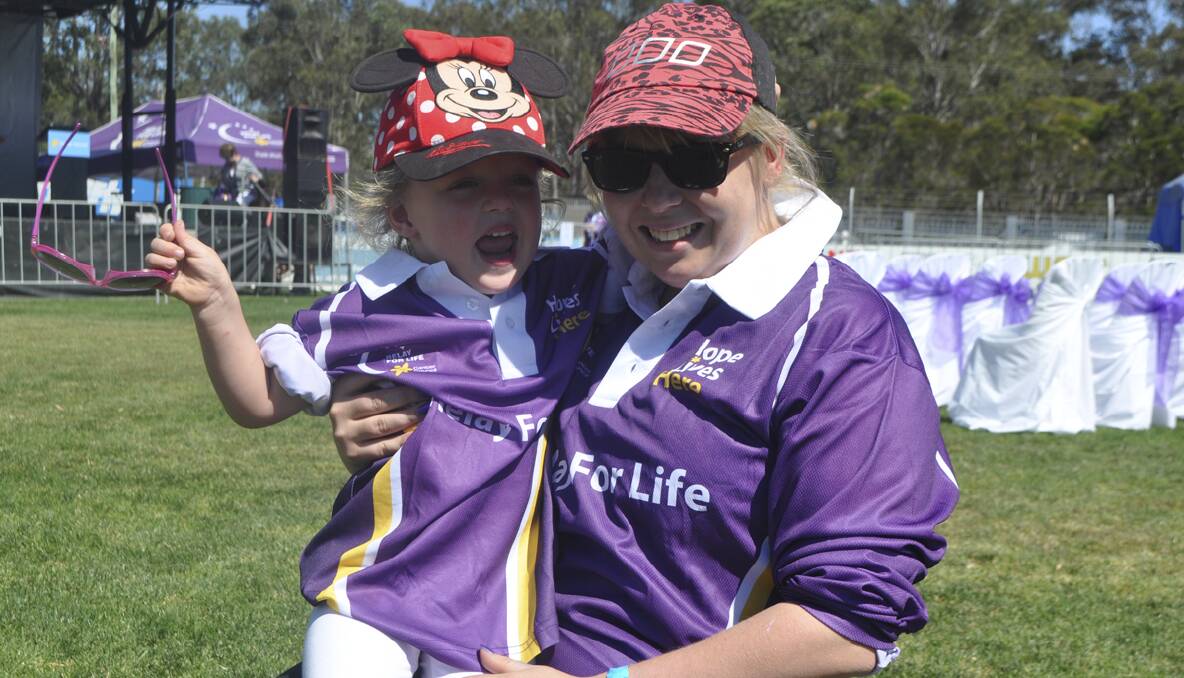 CESSNOCK RELAY FOR LIFE 2013: Arna Hickey and her daughter Hannah Hickey-Attewell. Photo: The Advertiser.