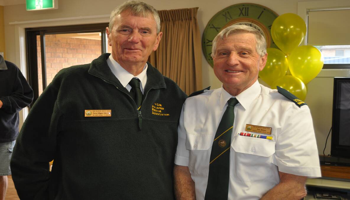 Trevor Milgate and Ian Brien from NSW Volunteer Rescue Association. 