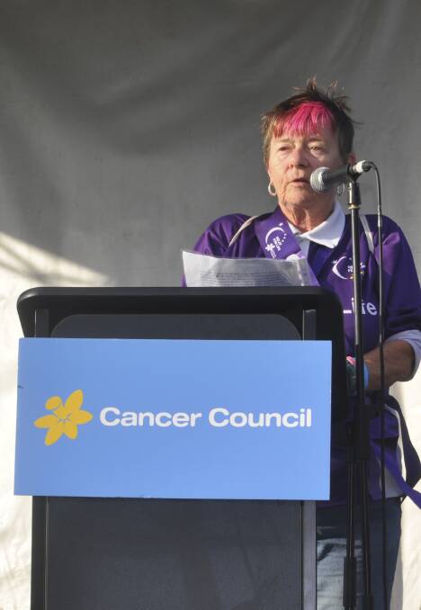 CESSNOCK RELAY FOR LIFE 2013: Breast cancer survivor Kelly Moylan spoke at the Fight Back ceremony on Sunday morning. Photo: The Advertiser.