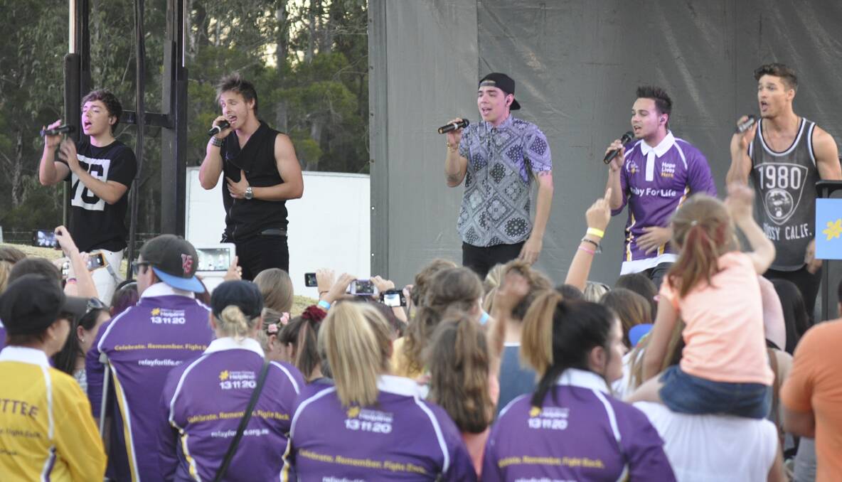 CESSNOCK RELAY FOR LIFE 2013: The Collective performing at Cessnock Relay For Life on October 12, 2013. Photo: The Advertiser.