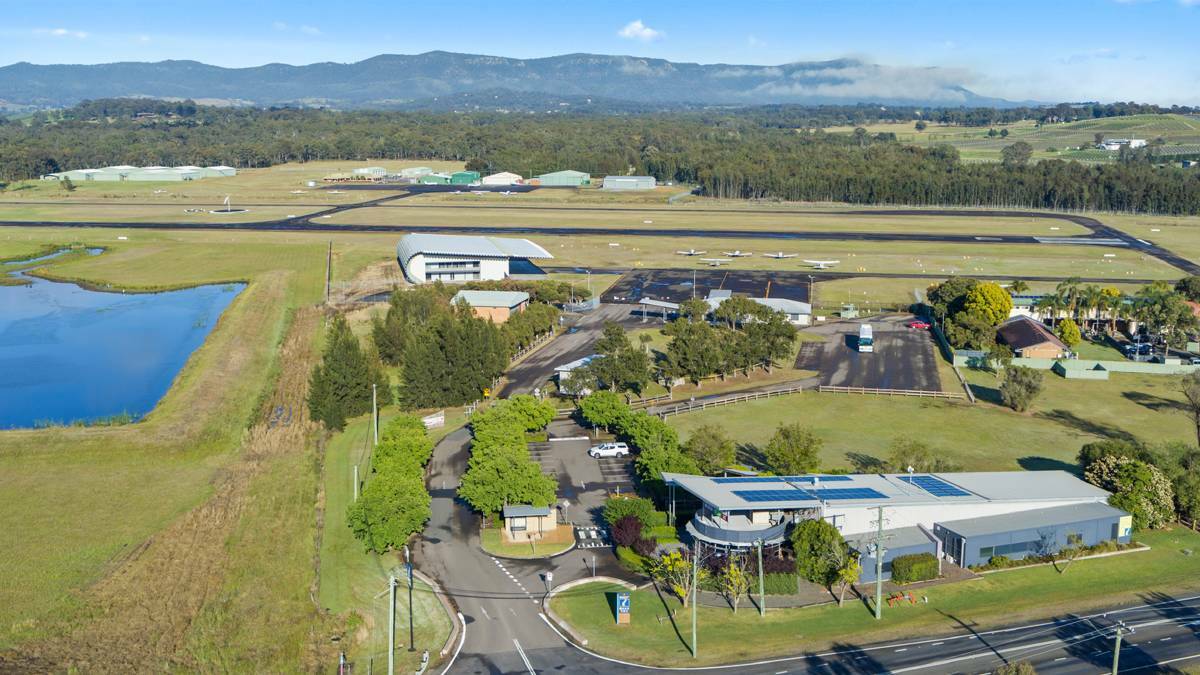 An aerial view of Cessnock Airport.