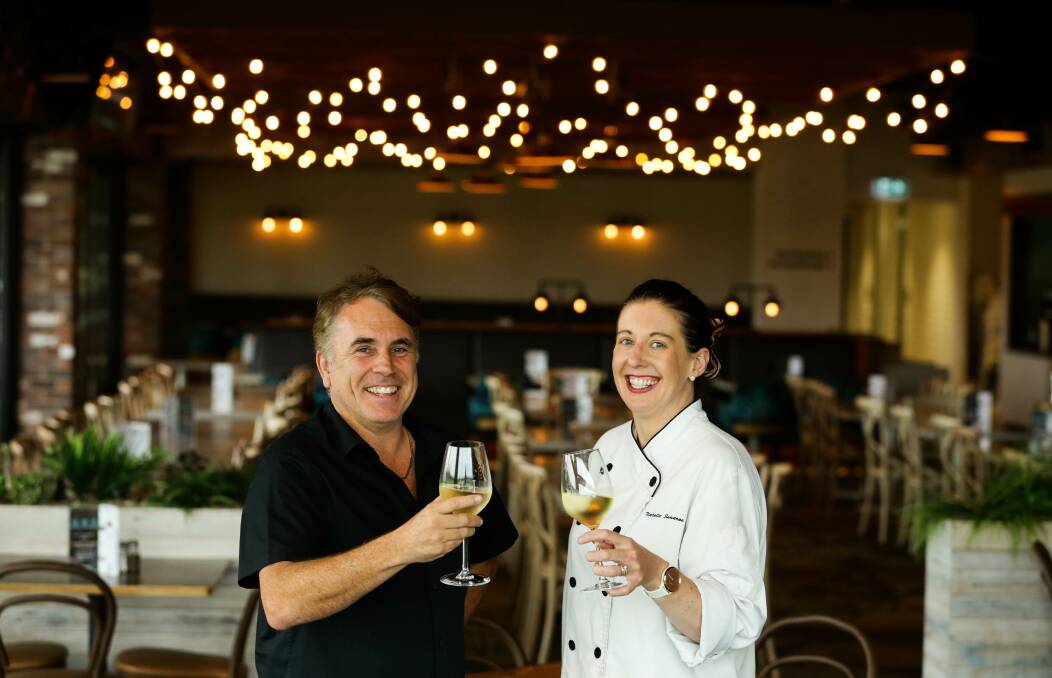 Huntlee Tavern owner Jason Gavin and head chef Natalie Samaras. Picture by Jonathan Carroll.