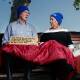 BRAVE THE COLD: Michael Healy, regional president of St Vincent De Paul in the Lower Hunter, and councillor Loretta Baker getting set for the community sleepout in 2020. Picture: Max Mason-Hubers.