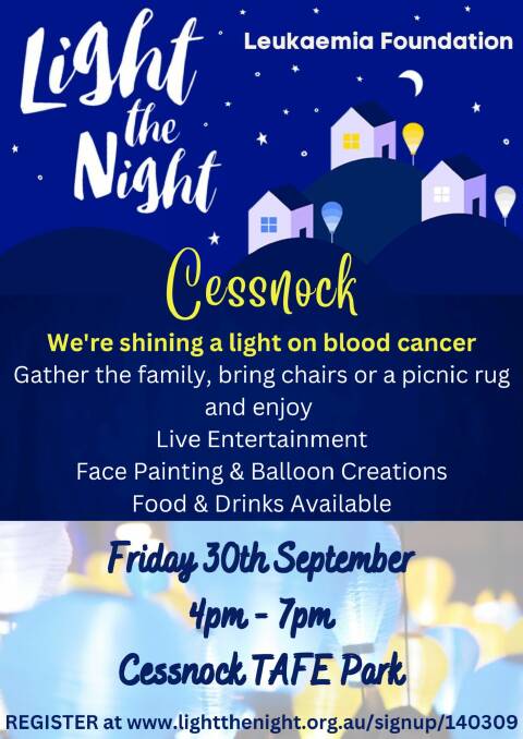 Light the Night Cessnock poster.