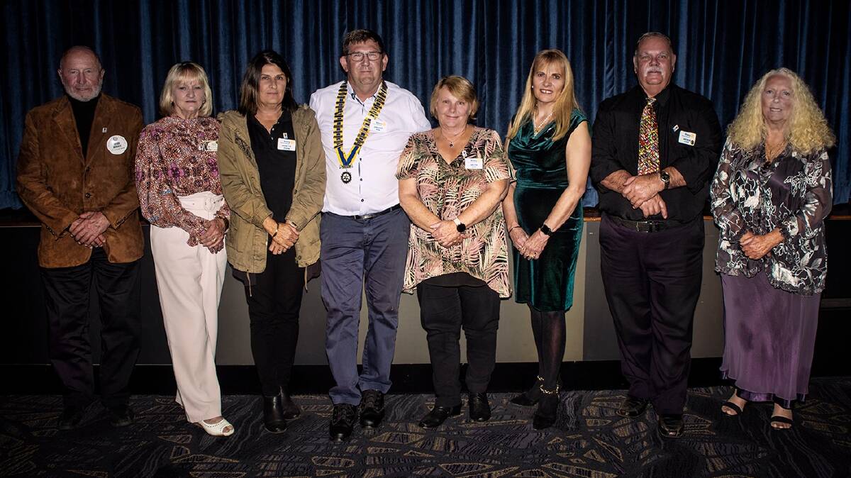 Rotary Club of Cessnock committee at the club's annual changeover dinner. Picture supplied