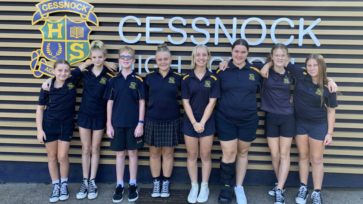 The group of eight from Cessnock High School will compete at the state diving championships next month. Picture supplied