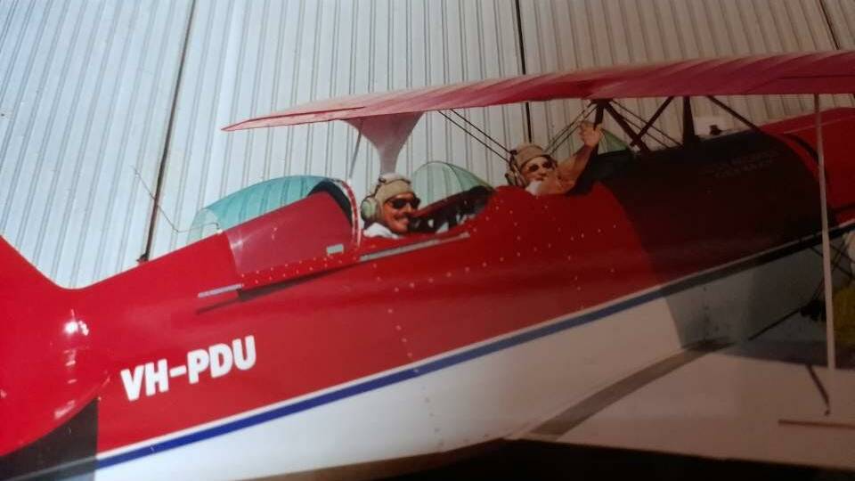 Thrill seeker: Muriel Jackson went for a ride in an aerobatic plane in the Hunter in her 80's. Picture supplied. 