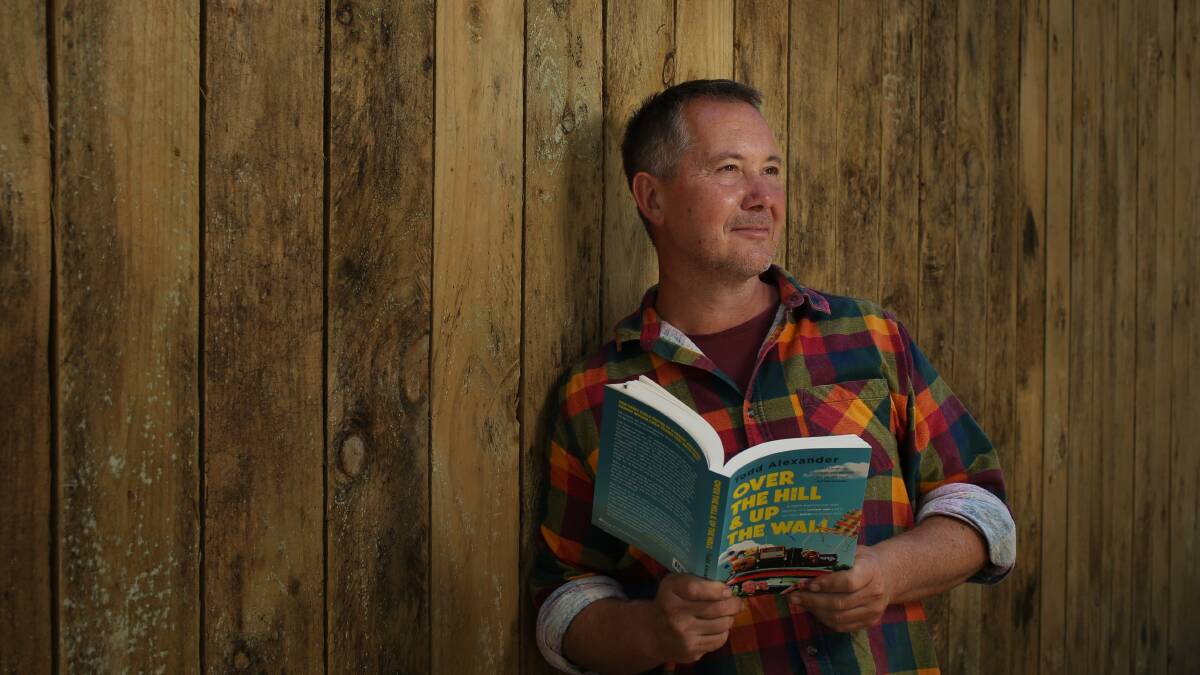 Hunter local and best selling author Todd Alexander launches his latest book Over the Hill and Up the Wall. Picture by Simone De Peak