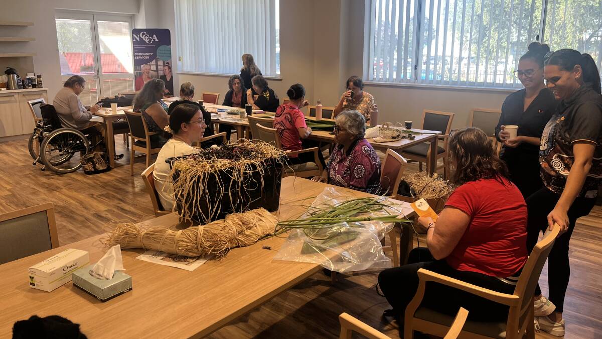 The Wellbeing Warriors Group Program has included a number of activities such as, learning traditional Aboriginal weaving. Picture supplied. 