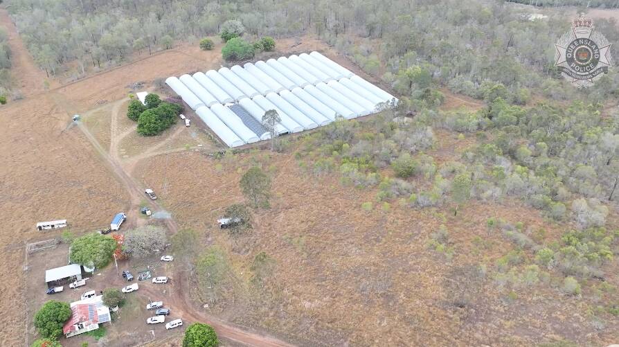 Cannabis grow house on rural Queensland property. Picture via QLD Police