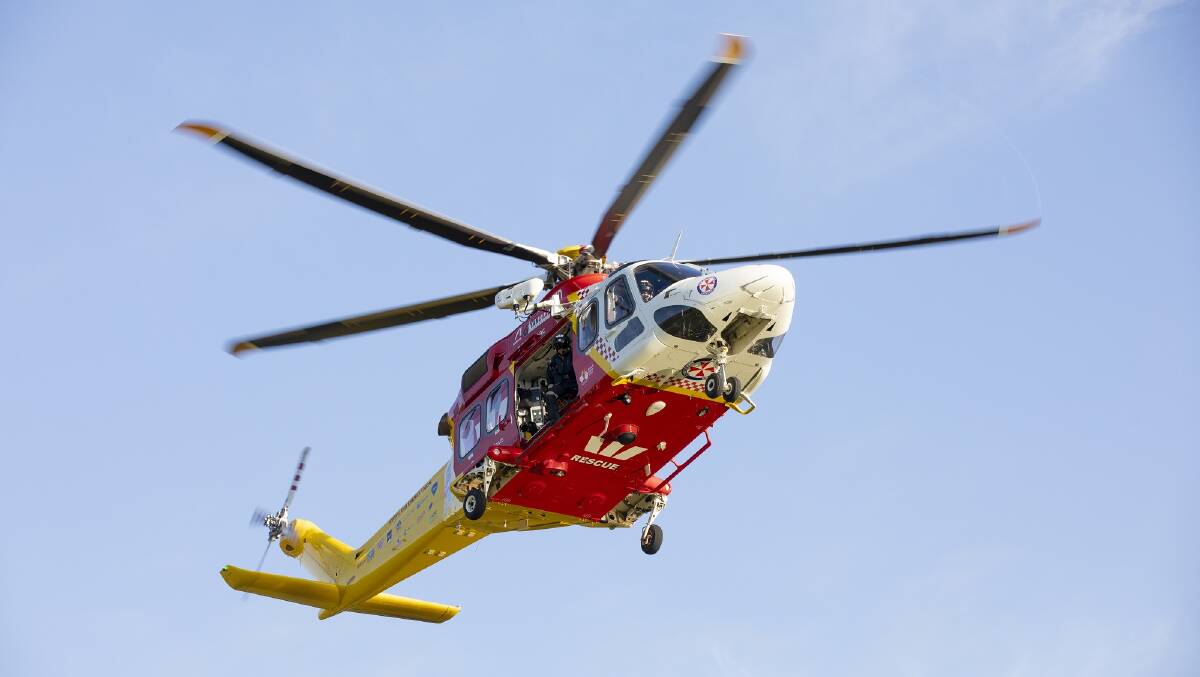 The Westpac Rescue Helicopter was sent by the NSW Ambulance to a rural property at Ellalong.