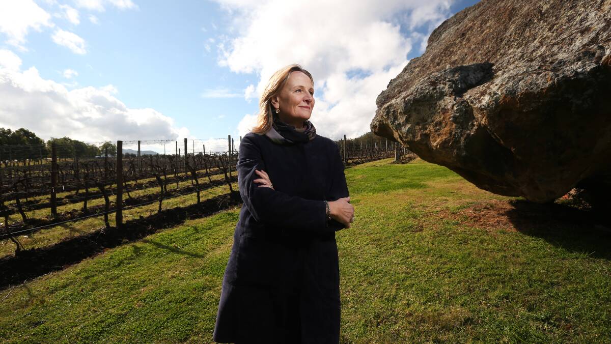 Karin Adcock, owner of Winmark Wines, a Halliday Wine Companion finalist.Picture by Simone De Peak