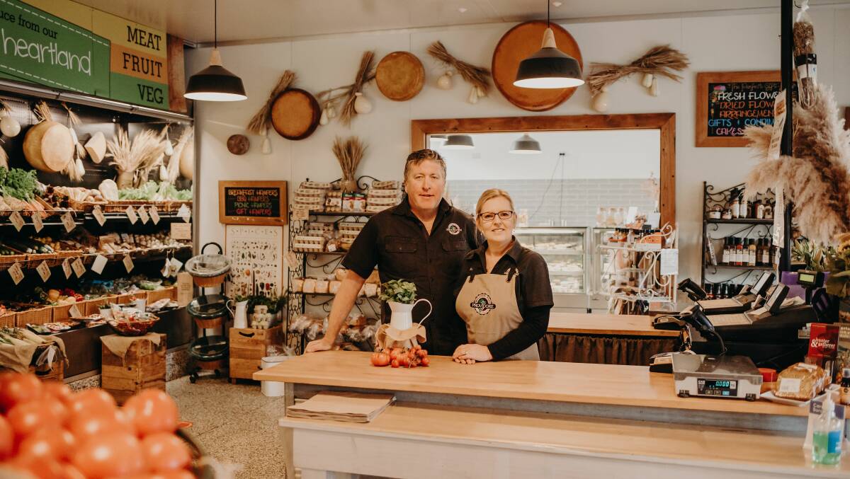 CREAM OF THE CROP: Wollombi Road Providore's Michael Jenness and Lisa Cussen at the store which has been named as a finalist. Picture: Supplied