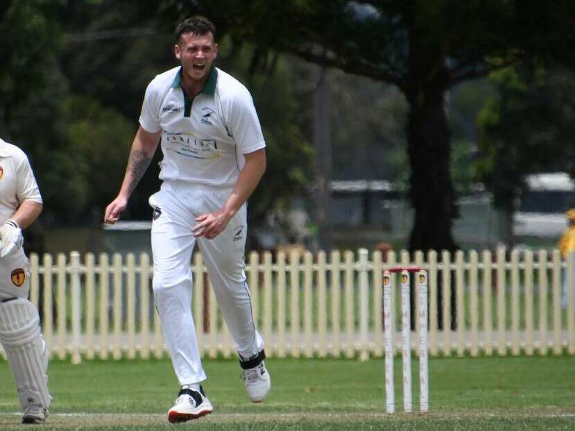 West pace bowler Harry King took 8-58 to tear through the Tenambit Morpeth batting line up.
