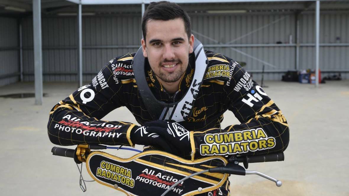 GRAND END TO YEAR: Kurri Kurri's Mason Campton will feature in three major title finals with his British speedway team Workington Comets.
