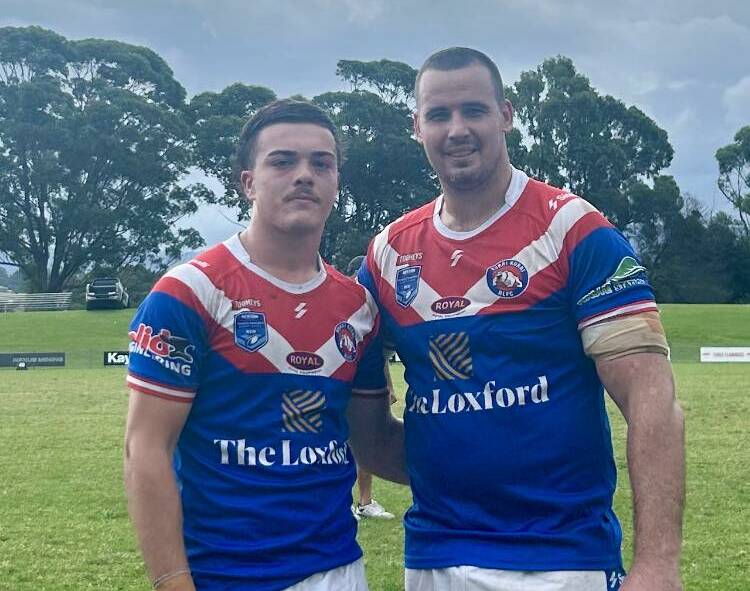 Tully Wholert and Kurt Warden pictured after the Bulldogs' March 23 trial match.