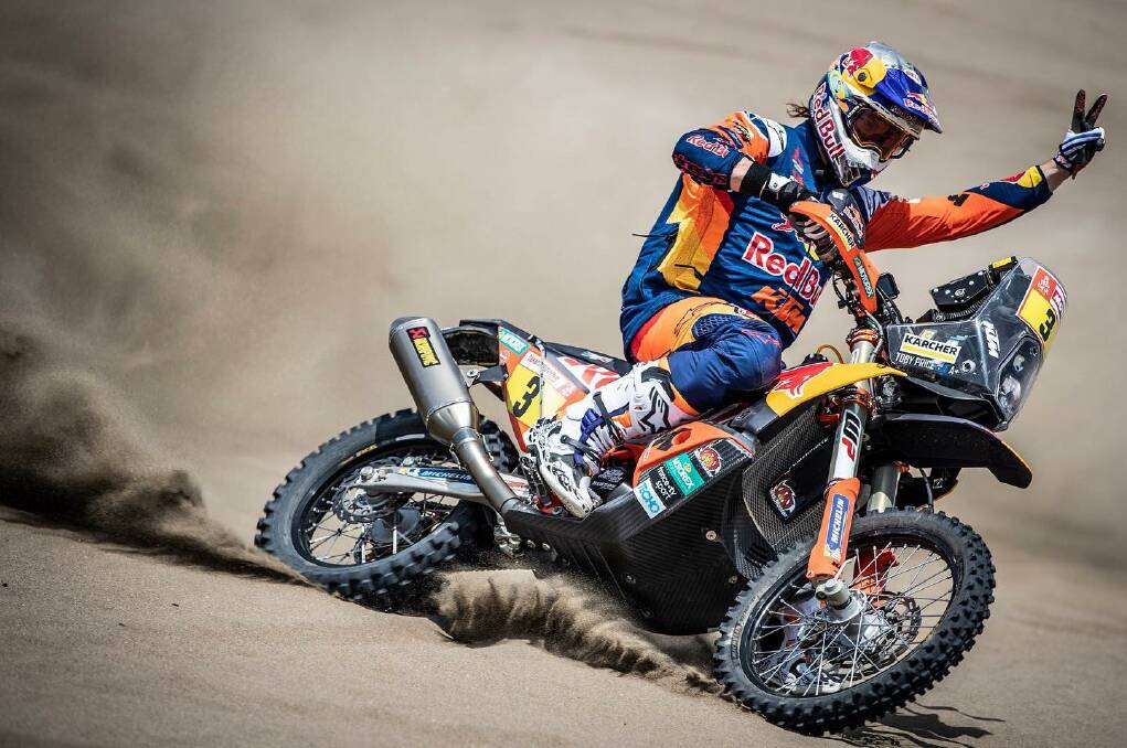 Toby Price shrugs off pain from wrist injury as Dakar starts