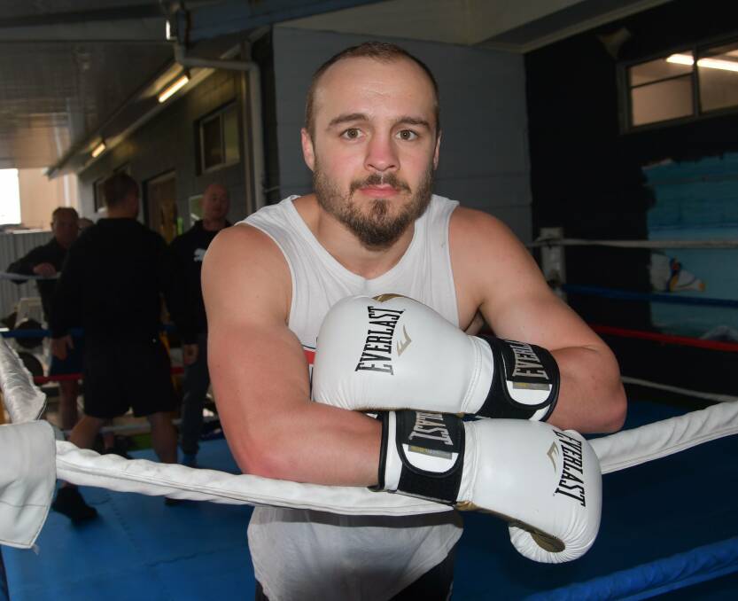 HARD WORK PAYS: Hunter fighter Troy O'Meley hops in the ring on Saturday night in his quest to claim the Australian super welterweight title. Picture: Michael Hartshorn
