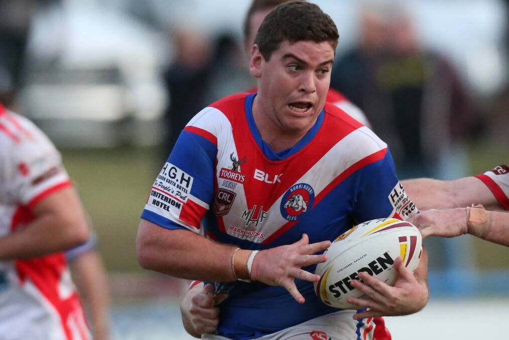 MILESTONE: Brock Gilmour lines up in his 50th first grade game for the Bulldogs on Saturday.