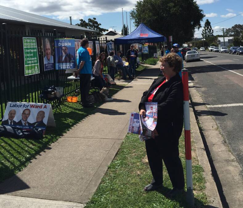 ELECTION DAY: The Cessnock West Public School polling booth on Saturday.