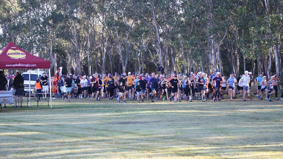 GREAT EVENT: Cessnock mayor Bob Pynsent congratulates the organisers of the Nulkaba parkrun on a successful debut. Picture: Caitlin Bialek