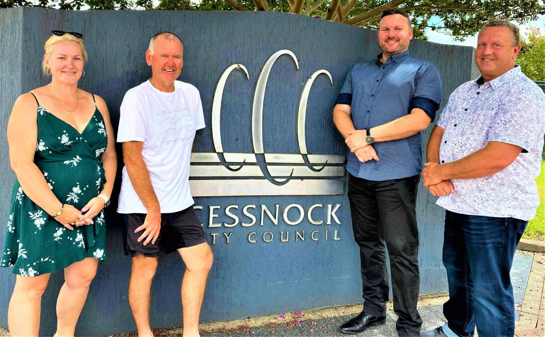 CAMPAIGN BEGINS: Independent candidates for the 2021 Cessnock City Council election, Gayle Black, Ian Olsen, Dan Watton and Paul Paynter.