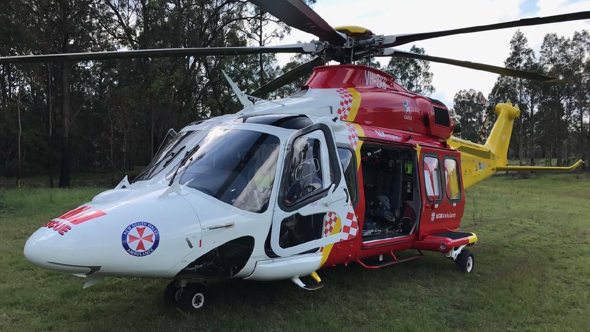 MISSION: The Westpac Rescue Helicopter was tasked to Abermain on Sunday.