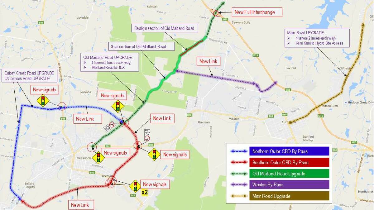 VISION: Cessnock City Council's Preferred Road Network 2041, which is part of its Cessnock LGA Traffic and Transport Strategy.