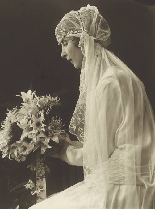 EXQUISITE: Mona was a beautiful bride. Picture: Parker Studios/Cessnock City Library Local Studies Collection