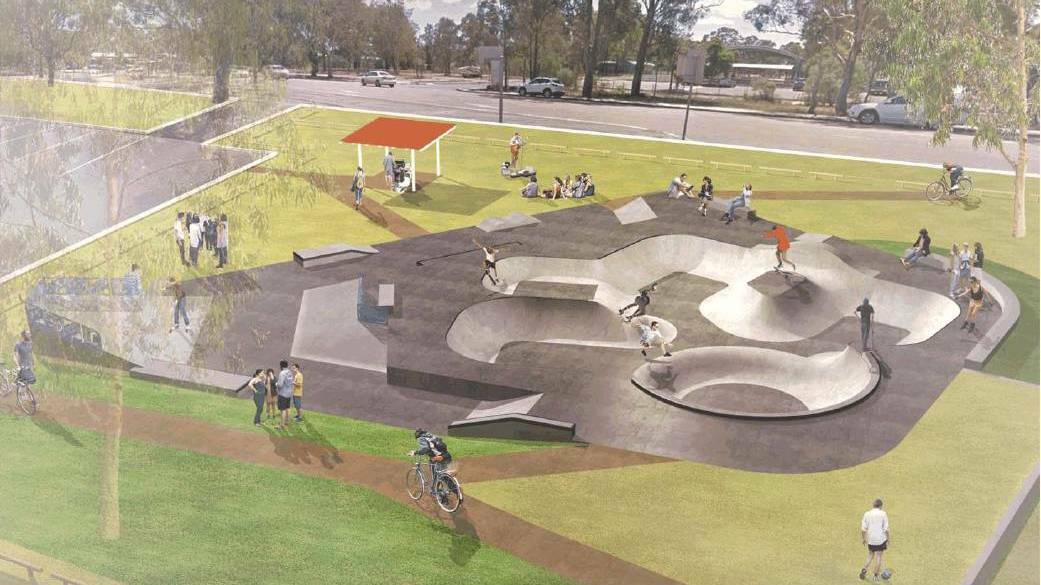 VISION: An artist's impression of the skate park that is proposed to be constructed on Mount View Road, Cessnock (near the Basin).