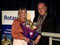 CHANGEOVER: Cessnock Rotary Club's outgoing president Vicki Steep and new president George Koncz.