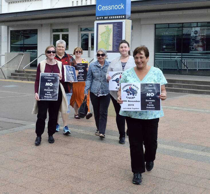 UNITED: Members of the Cessnock Walks Kawuma organising committee at the Cessnock Performing Arts Centre forecourt, where the walk will start on November 20. Picture: Krystal Sellars