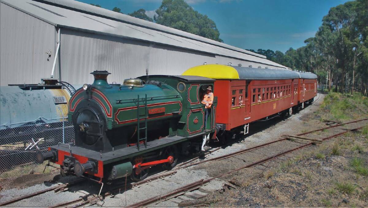 HISTORIC: Richmond Vale Railway Museum's locomotive Marjorie heads out on the branch line towards Leggetts Drive. Picture: Josh Dean