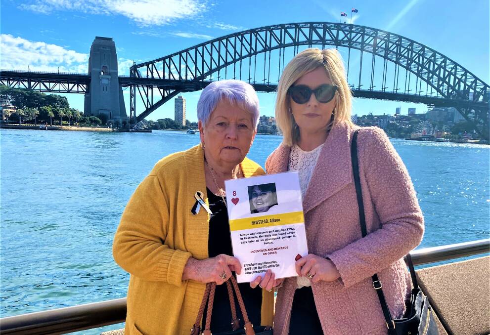 HOPING FOR ANSWERS: Allison Newstead's mother Loretta and sister Sonia at the launch of Operation Veritas in Sydney last Wednesday. 
