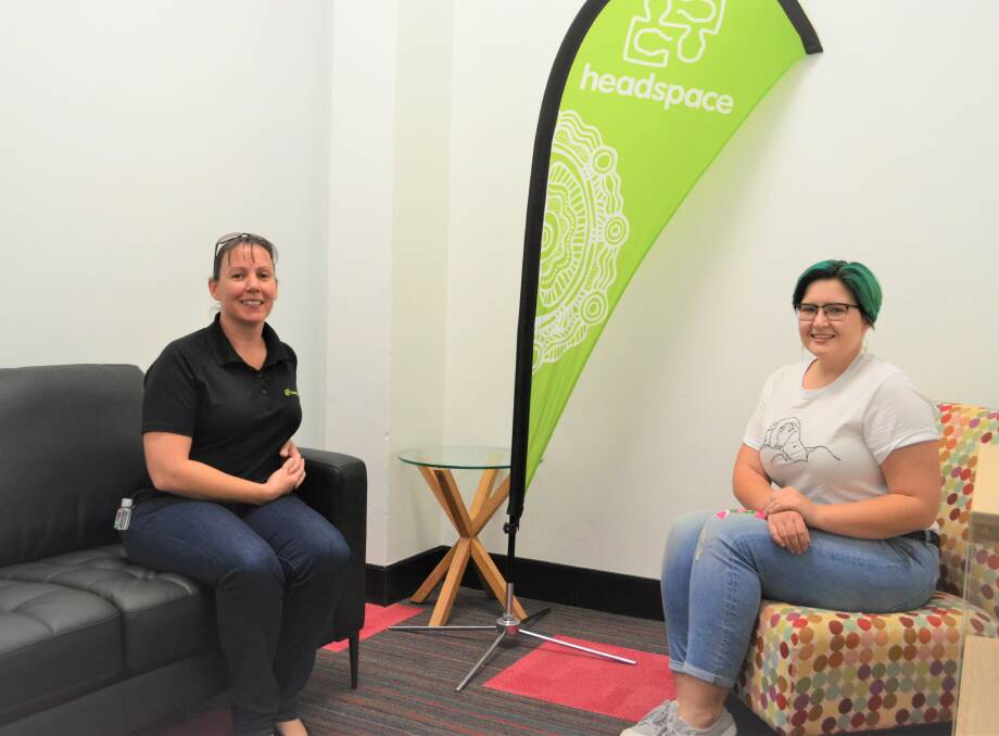 HERE TO HELP: Headspace clinical service integration manager Felicity Scott and youth reference group member Victoria Baudinette at the satellite service's premises in Vincent Street, Cessnock.