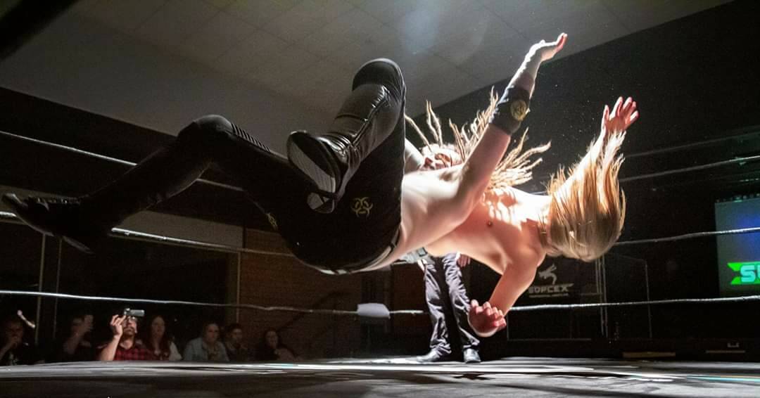 ACTION: Suplex Professional Wrestling (as pictured at left) will hold a bout at East Cessnock Bowling Club on Monday afternoon to raise funds for the NSW Rural Fire Service and WIRES. Picture: Lauren Moulton Designs