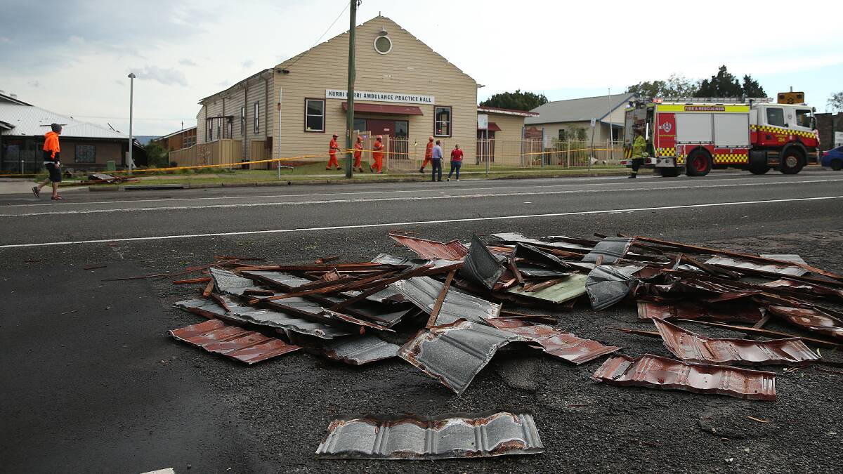 PATH OF DESTRUCTION: The aftermath of the storm that tore through Kurri Kurri on the afternoon of Monday, November 6. Picture: Marina Neil