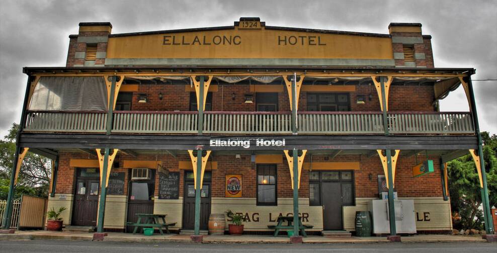 'FEAR AND CONFUSION': Patrons were enjoying a Saturday night at the Ellalong Hotel on August 6, 1994 when the earthquake struck, causing damage to the historic building. Picture: Cessnock City Library Local Studies Collection