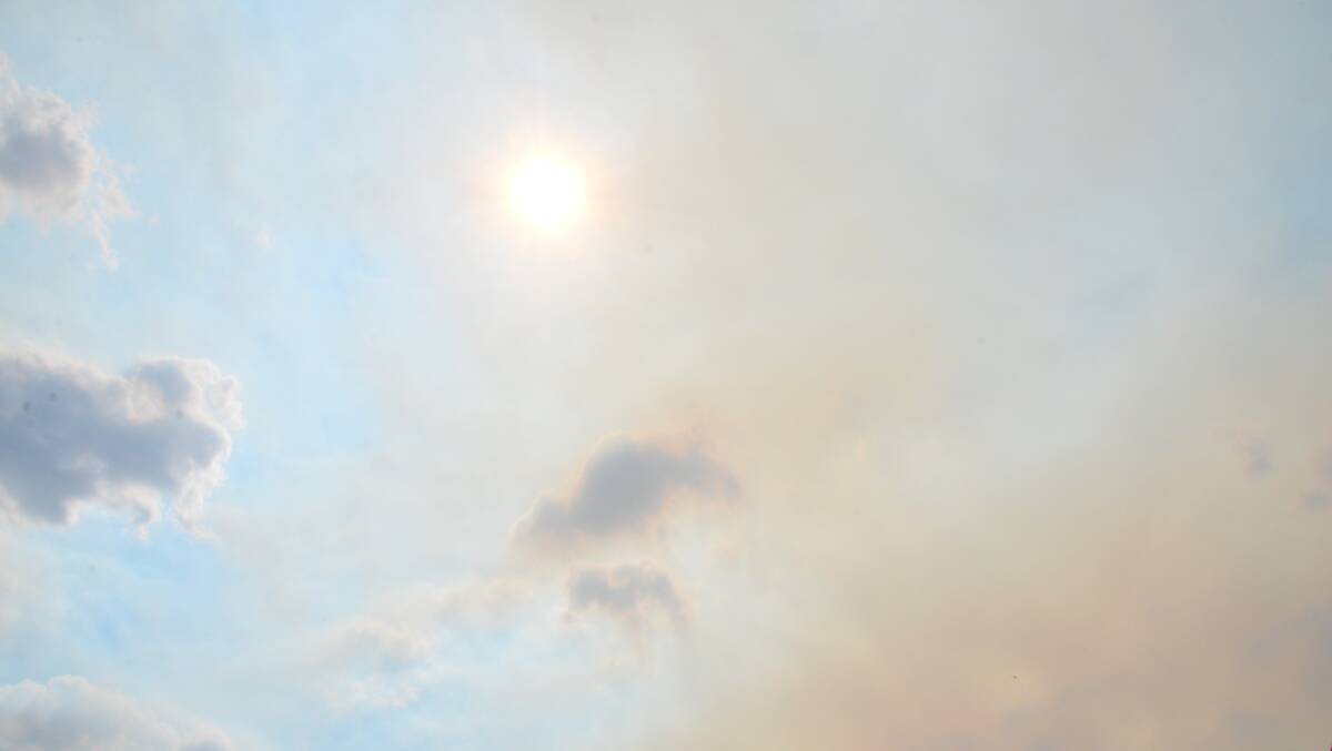 HAZY: Smoke from the Sir Ivan fire near Dunedoo has drifted into the Hunter region.
