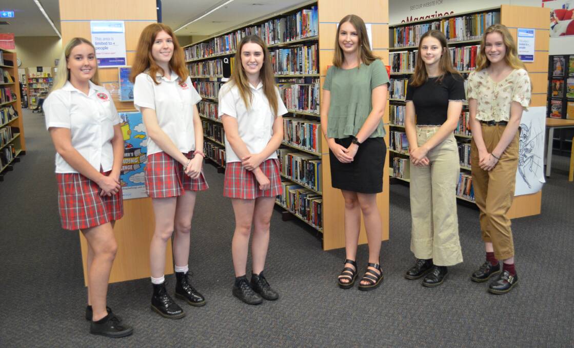 GREAT EFFORT: Demi Dalton, Billie Taylor and Taylah Hall (Mount View High), Mackenzie Smith (St Mary's), Molly Boyd (Merewether High) and Lucy Bacon (Kurri High) were named on the 2020 HSC Distinguished Achievers List.